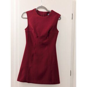 Zara Sleeveless Burgundy Mini Dress Size S - Perfect for Valentine's Day